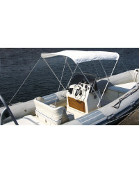 TREM Bimini 3 arceaux 180x180x110cm toile blanche