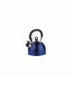 Bouilloire inox à sifflet métallisée bleu 2,5 L