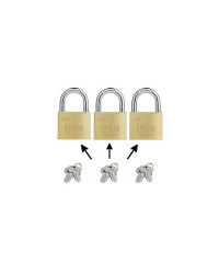 IFAM Cadenas laiton double verrouillage E-30 mêmes clés