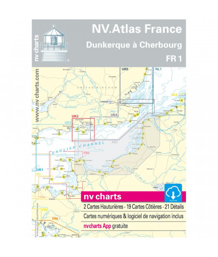 NV Charts Atlas de Dunkerque à Cherbourg FR1