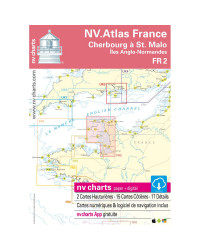 NV Charts Atlas de Cherbourg à St. Malo/îles Anglo-Norm FR2