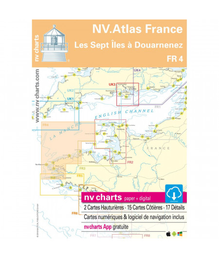 NV Charts Atlas Les sept îles à Douarnenez FR4