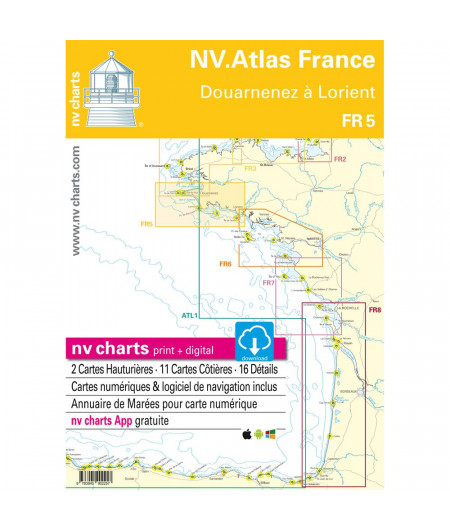 NV Charts Atlas Douarnenez à Lorient FR5