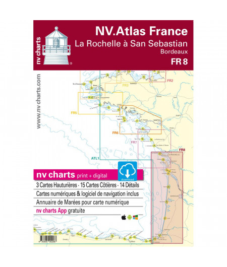 NV Charts Atlas La Rochelle à San Sebastian FR8