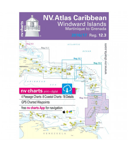NV Charts Atlas Martinique à Grenade 12.3