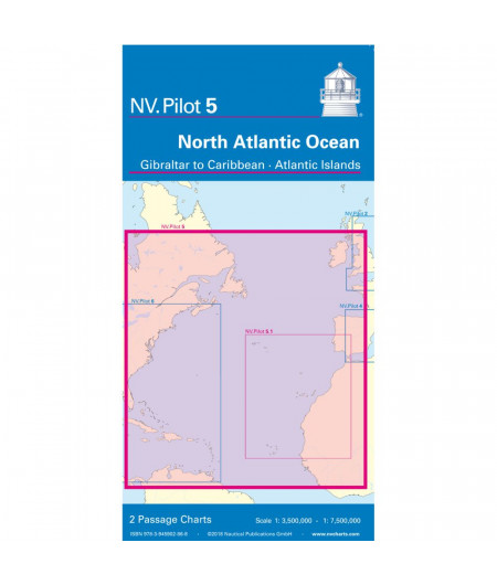 NV CHARTS Pilot 5 Carte marine Hauturière Atlantique Nord