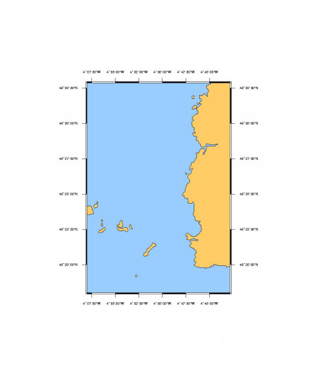 SHOM 7122 à plat de la Pointe de St Mathieu au phare du Four