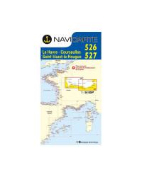 NAVICARTE Carte double n°526 et 527 Le Havre, St Vaast, La H
