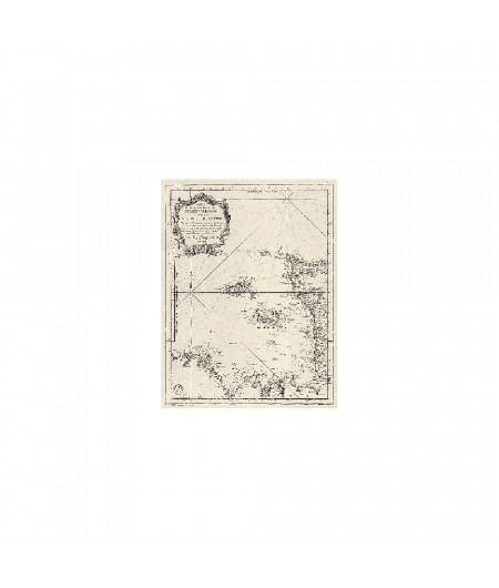 SHOM 0070-WN Carte ancienne des Isles de Jersey Grenesey et