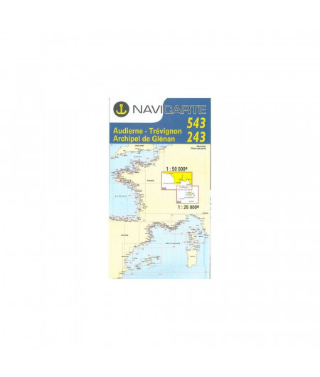 NAVICARTE Carte double n°543 et n°243 Audierne-Trévignon