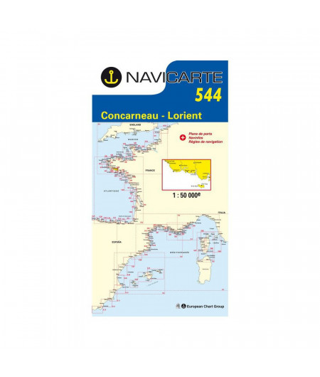 NAVICARTE Carte n°544 Concarneau-Lorient-Ile de Groix