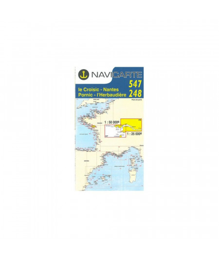 NAVICARTE Carte double n°547 et n° 248 Le Croisic-Nantes-Por