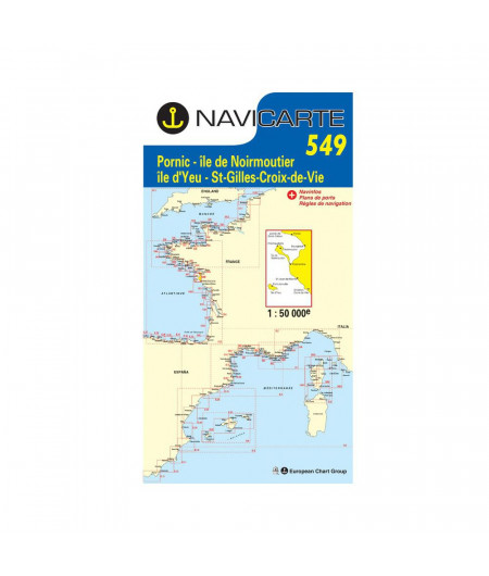 NAVICARTE Carte n°549 Pornic-St Gilles Croix de vie