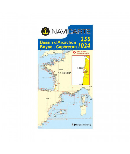 NAVICARTE Carte n°1024 Port Bloc-Cap Breton-Les Landes