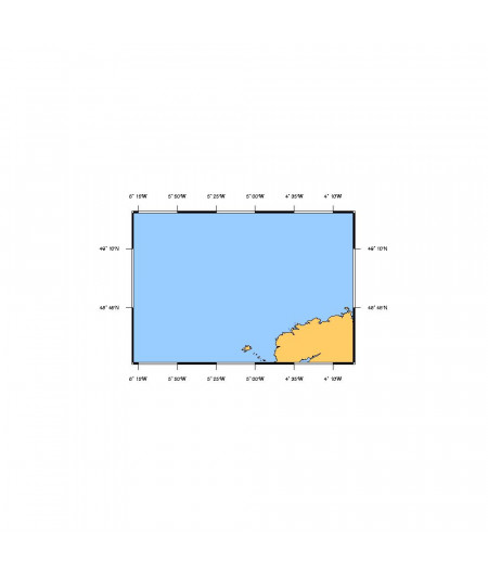 SHOM L6680 de l'ile d'Ouessant à l'ile de Batz