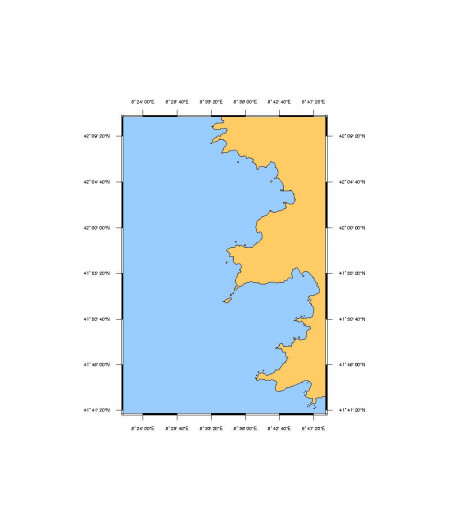 SHOM L6942 de Punta d'Orchina au Cap Muro - abords d'Ajaccio