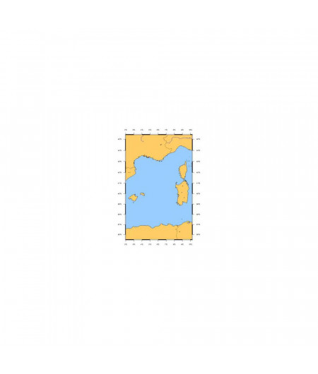 SHOM L7014 Des îles Baléares à la Corse et à la Sardaigne