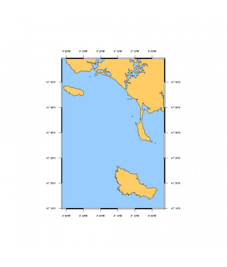 SHOM L7032 de l'île de Groix à Belle-Ile - abords de Lorient