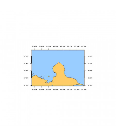 SHOM L7302 de la Pointe des Châteaux à l'Ilet à Kahouanne
