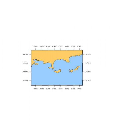 SHOM L7407 de Toulon à Cavalaire-sur-Mer - Iles d'Hyères