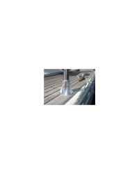 DAMADE Pied de chandelier 3 trou aluminium anodisé poli