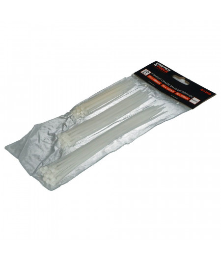 FASTERTOOLS Collier rilsan 3 longeurs-blanc Blister 60