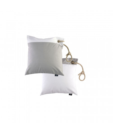 MARINE BUSINESS Lot de 2 coussins waterproof gris/blanc