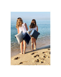 MARINE BUSINESS Lot de 2 coussins waterproof gris/blanc