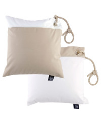 MARINE BUSINESS Lot de 2 coussins waterproof sable/blanc