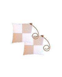 MARINE BUSINESS Lot de 2 coussins WATERPROOF BEIGE/BLANC
