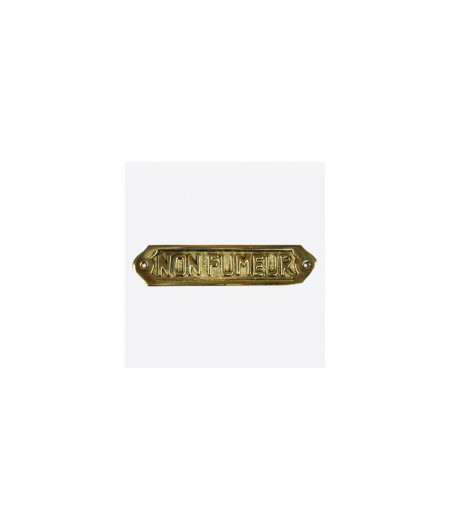 Plaque laiton : non fumeur