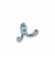 FORESTI Crochet porte manteau double en laiton chromé 40x60m