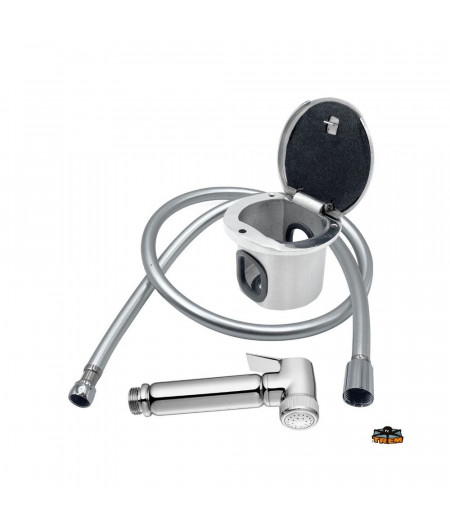 TREM Boitier encastrable inox + douchette + tuyau 2,5m