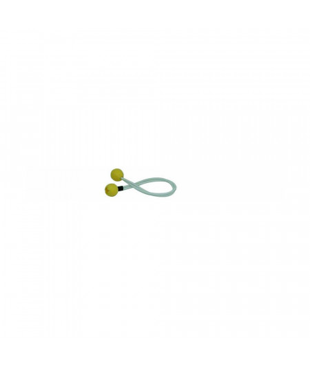 Ferlette élastique 30cm Ø4mm à boule plastique jaune l'unité