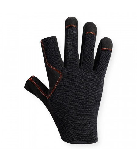 TYPHOON Gants Essentiel Doigts Longs Adultes- Noir/Solar XL