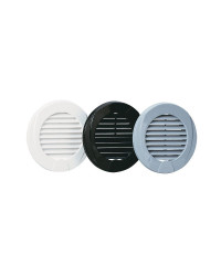 NUOVA RADE Grille aeration plastique ronde grise Ø76 mm