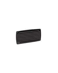 NUOVA RADE Grille aeration plastique rectangulaire noire 200