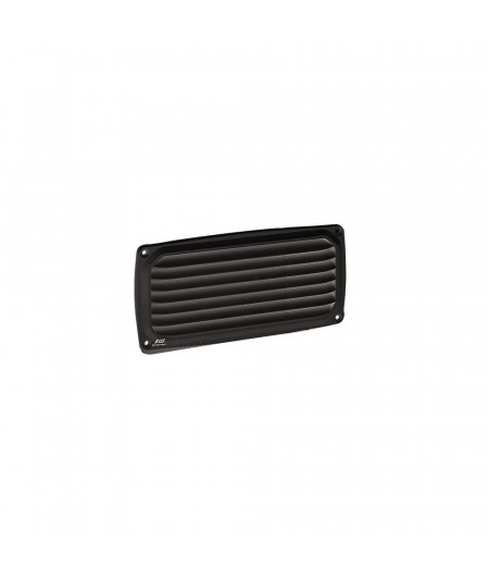 NUOVA RADE Grille aeration plastique rectangulaire noire 200