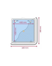 PLASTIMO Moustiquaire 800x800 mm pour panneau de pont