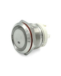 TREM bouton poussoir étanche inox Mom/ Off Bleu, 20A en 5-24