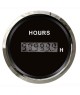 Compte-heures numérique - cadran noir - lunette polie - 12/24 v