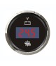 Voltmètre numérique - cadran noir - lunette polie - 12/24V
