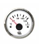 Indicateur de température d'eau - cadran blanc - lunette polie - 12/24V
