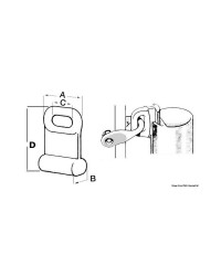 OSCULATI Coulisseau grand-voile 9x23 mm