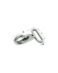 OSCULATI Mousqueton inox à oeil plat à sangler