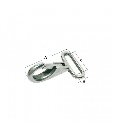 OSCULATI Mousqueton inox à oeil plat à sangler