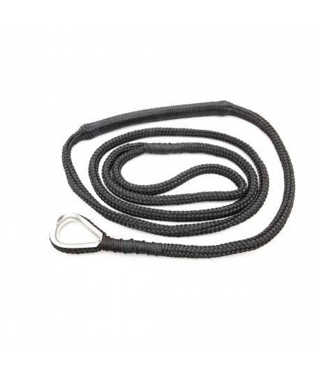 Amarre Polyester ø15mm avec amort. boucle 1,6m et cosse inox