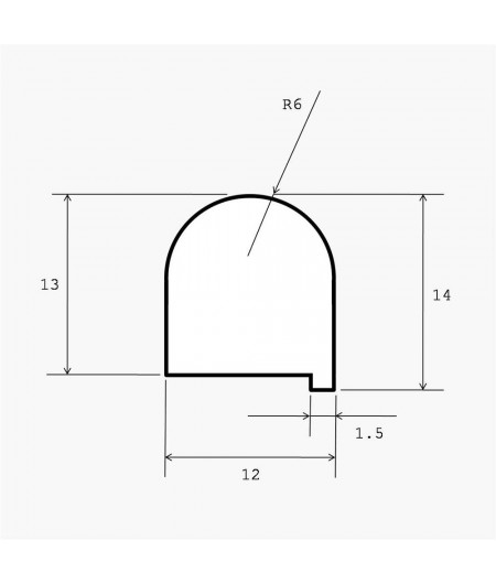 GOIOT Joint pour panneau Cristal 12.12 (le m)