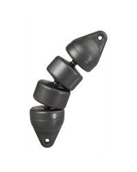 PLASTIMO Pare-battage articulé noir 12 x48cm