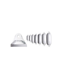 MAJONI Pare battage 2 anneaux blanc 9x30cm